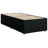 vidaXL Boxspring met matras stof zwart 90x200 cm