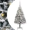 vidaXL Kunstkerstboom Wit 180 cm PVC en Staal en Kunststof