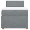 vidaXL Boxspring met matras stof lichtgrijs 80x200 cm
