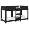 vidaXL Bunk Bed voor Kinderen Zwart Eiken 90 x 190 cm Bewerkt hout