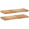 vidaXL Wandschappen 2 st zwevend olieafwerking 80x30x4 cm acaciahout