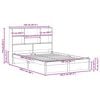 vidaXL Boekenkast Bedframe Wasbruin 150 x 200 cm Massief Vurenhout