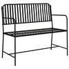 vidaXL Tuinbank 2 -Seater 103,5 x 51,5 x 90 cm Staal Zwart