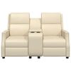 vidaXL Massagestoel 2-zits verstelbaar kunstleer crèmekleurig