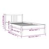 vidaXL Bedframe massief hout 90x190 cm