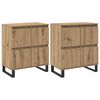vidaXL Dressoir 2 st Artisan Eiken 60 x 35 x 70 cm