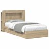 vidaXL Bedframe met opslag Sonoma Eiken 100 x 200 cm Bewerkt hout