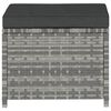 vidaXL 5-delige Loungeset met kussens poly rattan grijs