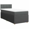 vidaXL Boxspring met matras stof donkergrijs 80x200 cm
