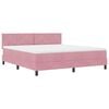 vidaXL LED Box Spring Bed met matras met LED Roze 180 x 200 cm Fluweel