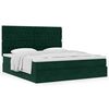 vidaXL Ottoman bed met matrassen 200x200cm fluweel donkergroen