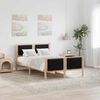 vidaXL Bedframe Bruin en zwart 120 x 190 cm Massief grenenhout