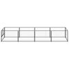 vidaXL Hondenkennel 4 m² staal zwart