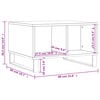 vidaXL Salontafel 60x50x36,5 cm bewerkt hout hoogglans wit