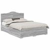 vidaXL Bedframe met lade Grijs Sonoma 140 x 190 cm Bewerkt hout