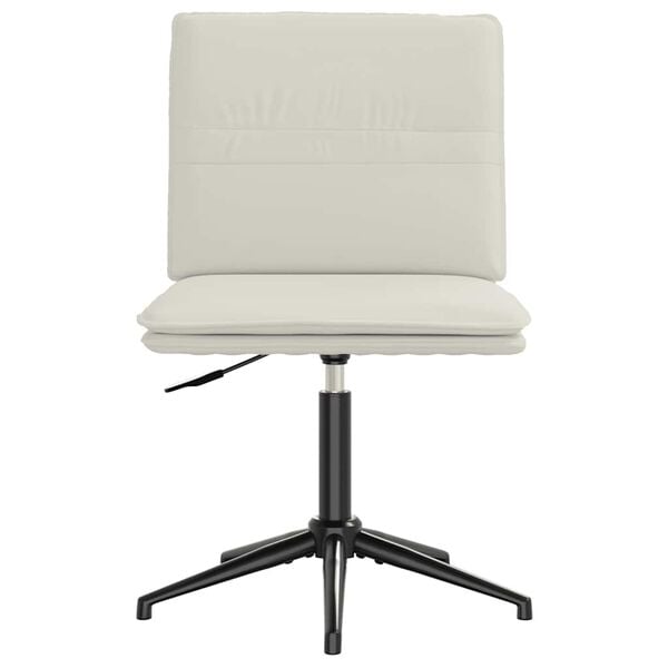 vidaXL Eetkamerstoel fluweel crèmekleurig