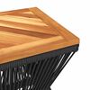 vidaXL Salontafel met draad 38x38x38 cm massief acaciahout