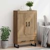 vidaXL Highboard Artisan Eiken 69,5 x 31 x 115 cm Bewerkt hout