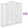 vidaXL Schanskorven 18 st gewelfd 200x30x180/200 cm ijzer