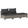 vidaXL 9-delige Loungeset met kussens poly rattan grijs