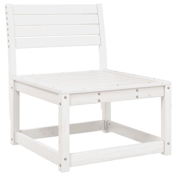 vidaXL Tuinmiddenbank massief grenenhout wit