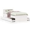 vidaXL Bedframe zonder matras met hoofdbord grenenhout wit 90x200 cm