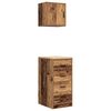 vidaXL Garagekasten 2 st bewerkt hout oud hout