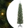 vidaXL Kunstkerstboom Groen 240 cm PVC en Staal en Kunststof