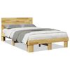 vidaXL Bedframe hoofdeinde zonder matras 120x190 cm massief hout eiken