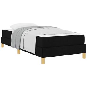 vidaXL Boxspringbed met matras Zwart 100 x 200 cm Stof