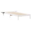 vidaXL Bedframe met Zijtafels Wit 100 x 210 cm Massief grenenhout