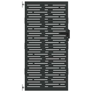 vidaXL Tuinpoort met slot Zwart 85 x 175 cm Poedergecoat staal