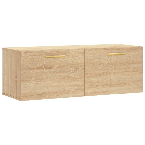 vidaXL Wandkast 100x36,5x35 cm bewerkt hout sonoma eikenkleurig
