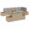 vidaXL Tuin Sofa Set 9 st Beige Poly riet