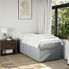 vidaXL Boxspring met matras stof lichtgrijs 80x200 cm