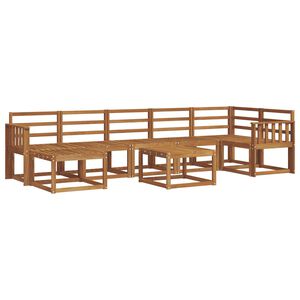 vidaXL Buiten bankenset 8 pcs Naturel Massief Acaciahout
