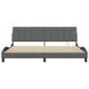 vidaXL Bedframe zonder matras "Hanko" stof donkergrijs 200x200 cm