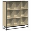 vidaXL Boekenkast 97,5x33x107,5 cm bewerkt hout en metaal sonoma eiken