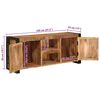 vidaXL TV-kast Bruin 120 x 30 x 50 cm Massief ruw mangohout