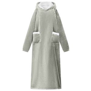 vidaXL Deken hoodie Grijs M Fleece en Flanel