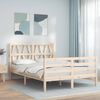 vidaXL Bedframe met hoofdbord massief hout 140x190 cm