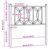 vidaXL Vervangend hoofdbord 75 cm metaal wit