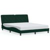 vidaXL Bedframe zonder matras 160x200 cm fluweel donkergroen