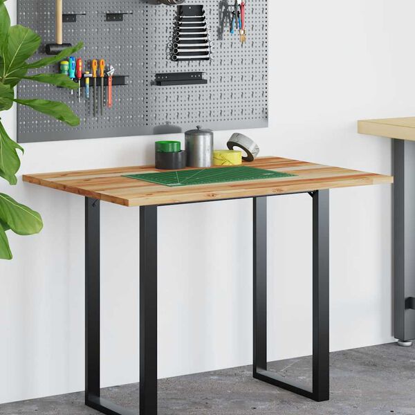 vidaXL Bureaublad met olieafwerking 100x80x2 cm massief acaciahout