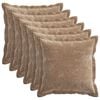 vidaXL Kussensloop 6 st HOUTEN Bruin 45 x 45 cm Chenille Stof