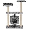 vidaXL Kattenkrabpaal met sisal krabpalen 95 cm pootafdrukken grijs