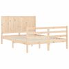 vidaXL Bedframe met hoofdbord massief hout 120x200 cm