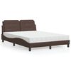 vidaXL Bedframe zonder matras "Zadar" kunstleer bruin 120x200 cm