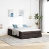 vidaXL Ottoman bed met matras 140x190cm stof donkerbruin