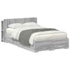 vidaXL Bedframe met opslag Grijs Sonoma 120 x 190 cm Bewerkt hout